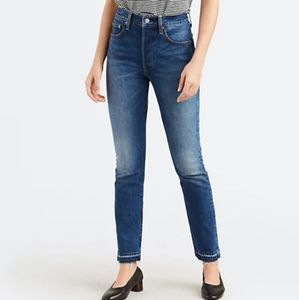 Levis 501 skinny jeans (wash=moody marble)